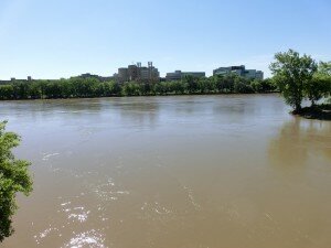 Zusammenfluss Red River und Assiniboine River