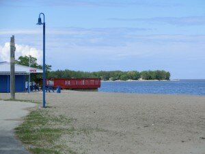 Strand am Winnipeg See in Gimli.
