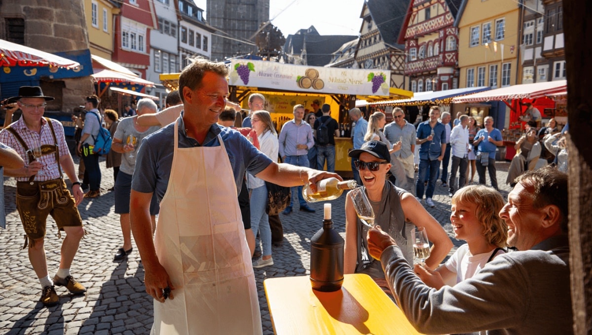 Blick auf den Wurstmarkt Bad Dürkheim
