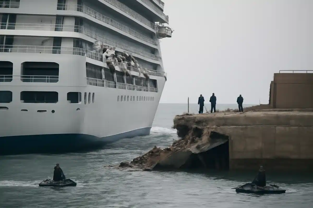 Bei heikler Situation auf See fallen Touristen von Bord eines Kreuzfahrtschiffs ins Meer